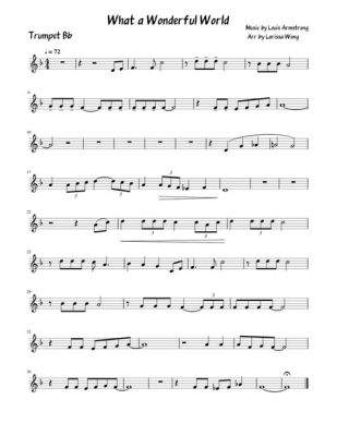 What a Wonderful World Trumpet Sheet Music: An Insight into the Enchanting Melodies of Life